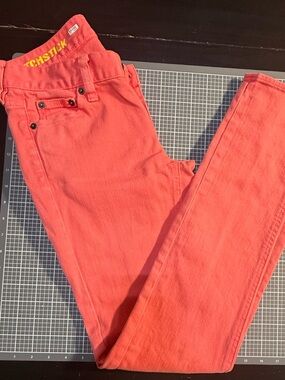 J. Crew Coral-Pink Skinny Jeans